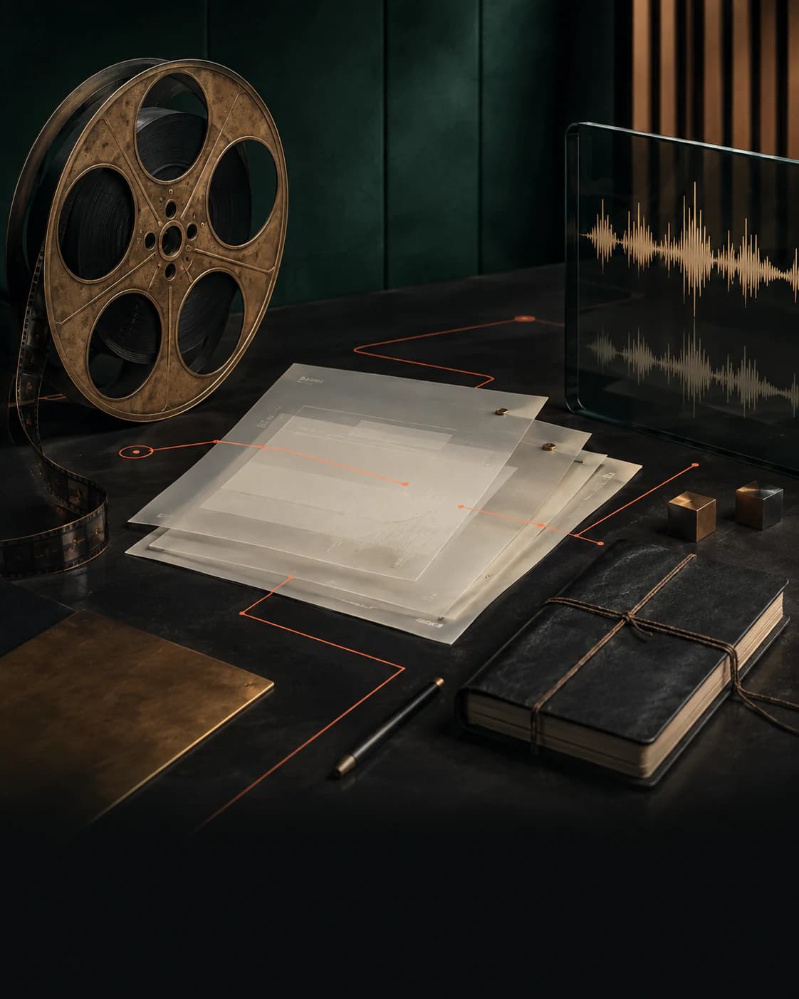 Film, sound and licensing materials connected by a precise rights line